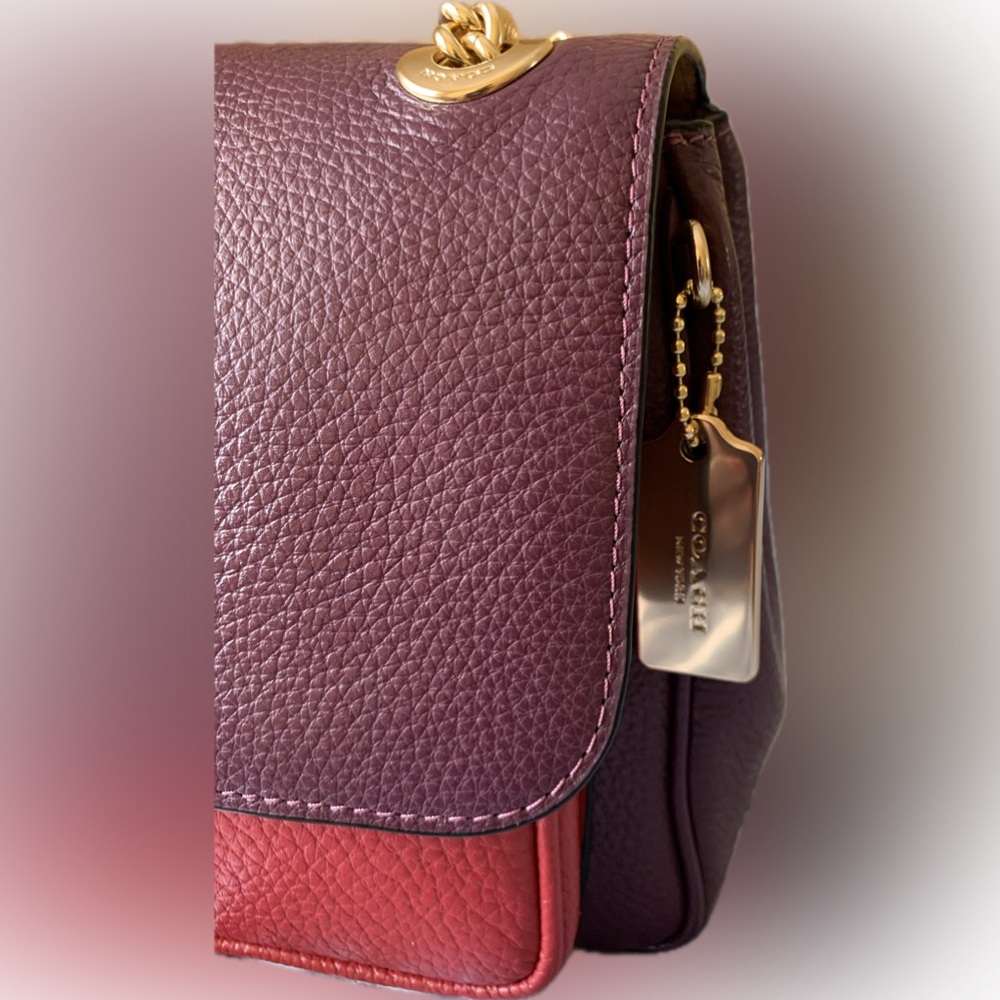 Coach Klare Nwt $450 Boysenberry Burgundy and Red Women's Bag - Picture 8 of 11